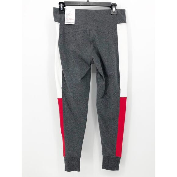 TOMMY HILFIGER SPORT Women's Performance Leggings Large Gray Flag Blocked NWT - Picture 9 of 16